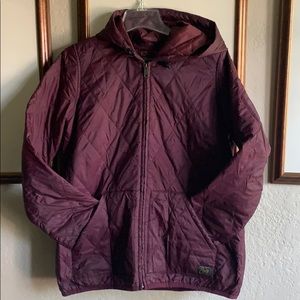 Obey Maroon Quilted Jacket